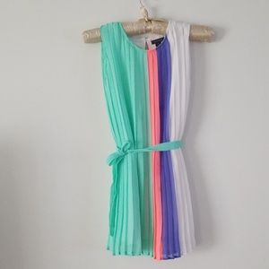 Tommy Hilfiger big girls multi color pleated dress